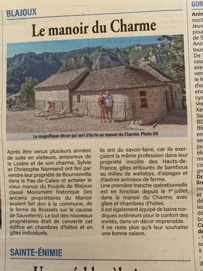 La Voutee 5 Epis Avec Bain Finlandais Prive Au Manoir Du Charme Gorges Du Tarn Bed & Breakfast Quezac  Dış mekan fotoğraf