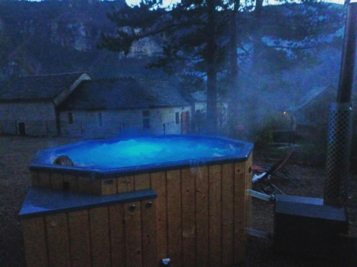 La Voutee 5 Epis Avec Bain Finlandais Prive Au Manoir Du Charme Gorges Du Tarn Bed & Breakfast Quezac  Dış mekan fotoğraf
