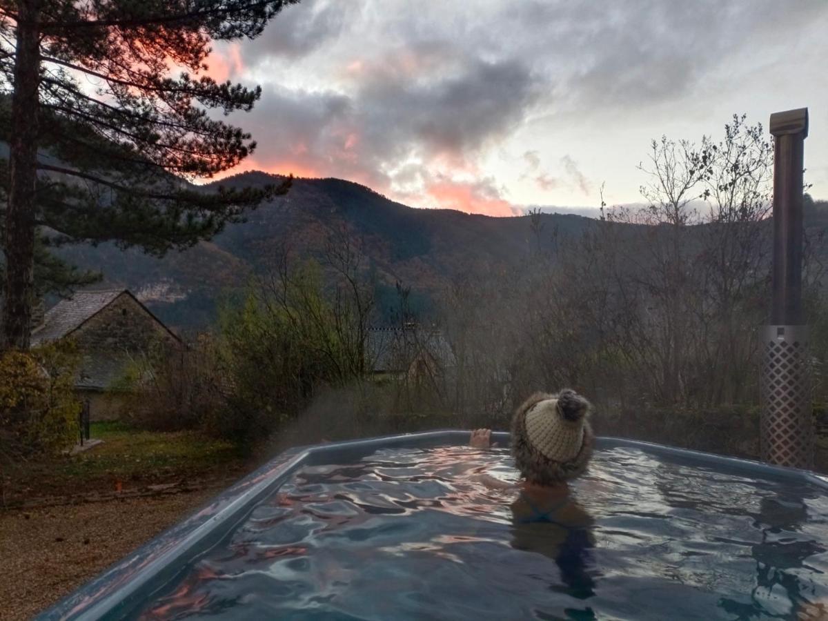 La Voutee 5 Epis Avec Bain Finlandais Prive Au Manoir Du Charme Gorges Du Tarn Bed & Breakfast Quezac  Dış mekan fotoğraf
